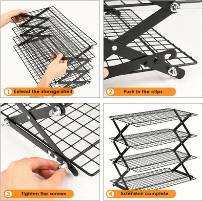 OTYMIOW 4 Tier Collapsible Cooling Rack for Cooking and Baking