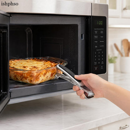 Anti-Slip Plate Gripper Set, Adjustable Stainless Steel Hot Dish Clip, Oven & Microwave Safe for Home Kitchen (2)