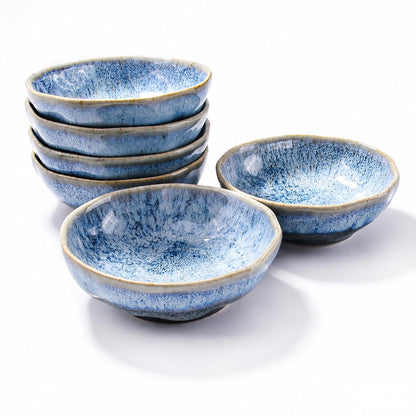 Ceramic Dipping Bowl Set of 6, 3.7" Porcelain Small Soy Sauce Dishes