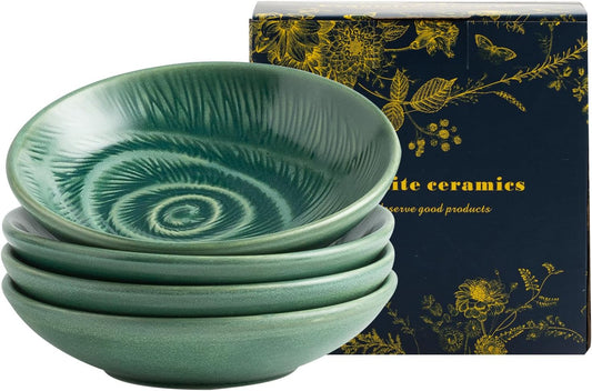 Ceramic Soy Sauce Dishes, 3.4 oz Dipping Bowls Set of 4