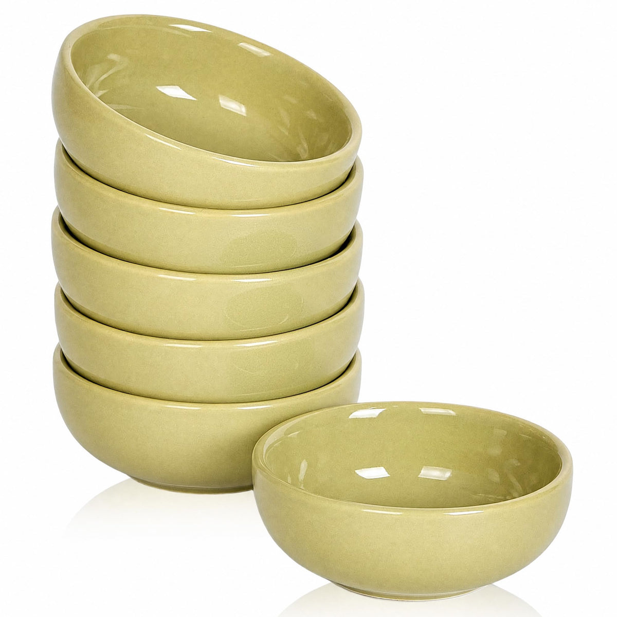 Ceramic Breakfast Bowls,2.7 oz Condiment Sauce Cups Containers,Side Dishes Small Trifle Bowls for Ice Cream,Baking Cute Bowls Set of 6(Blue)