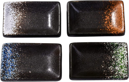 Ceramic Dipping Sauce Dish Set of 4, 3.35'' Rectangular Small Sushi Bowls