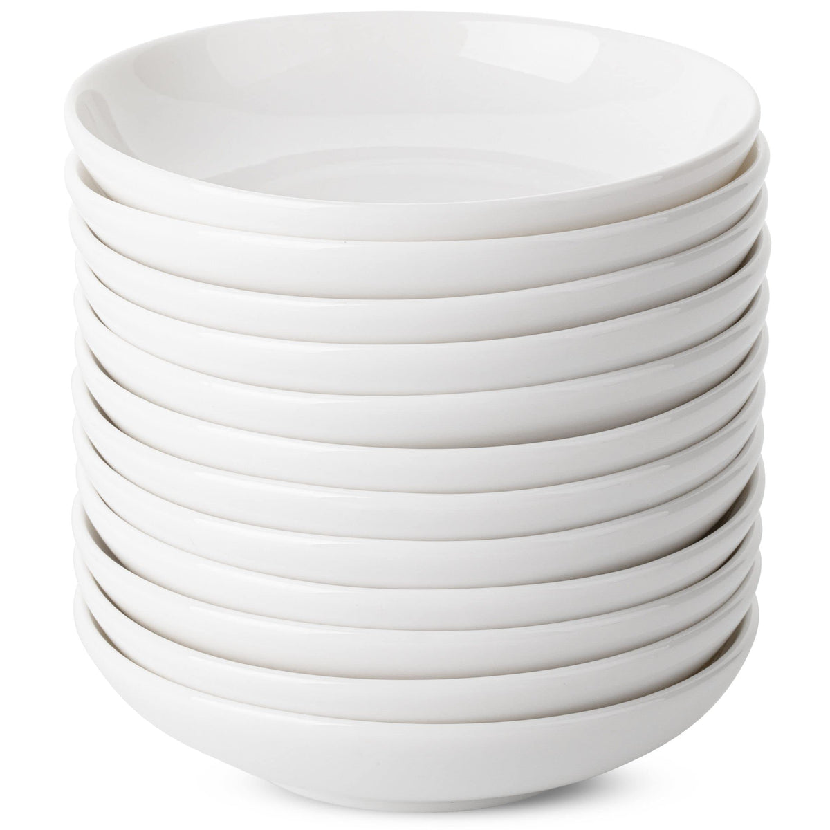 Brew To A Tea - Ceramic Porcelain Dipping Bowls, 3 Oz, Set of 12, White, Modern Style, Round Shape, Classic Theme, Oven Safe, Microwave & Dishwasher Safe