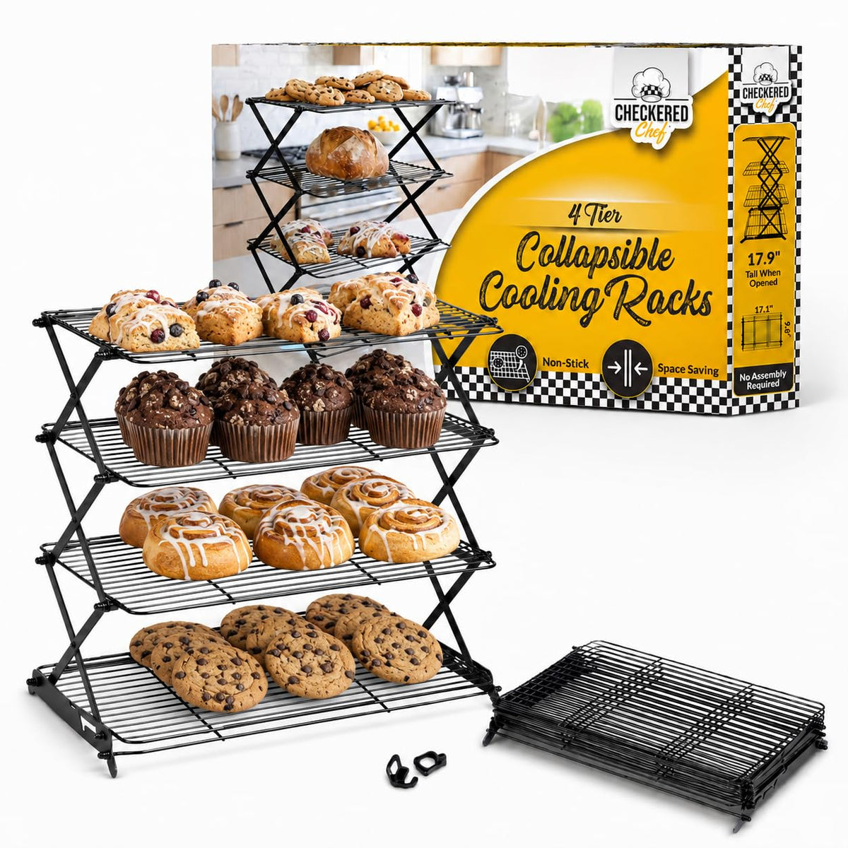 Checkered Chef Cooling Racks for Cooking and Baking - Cooling Wire Rack