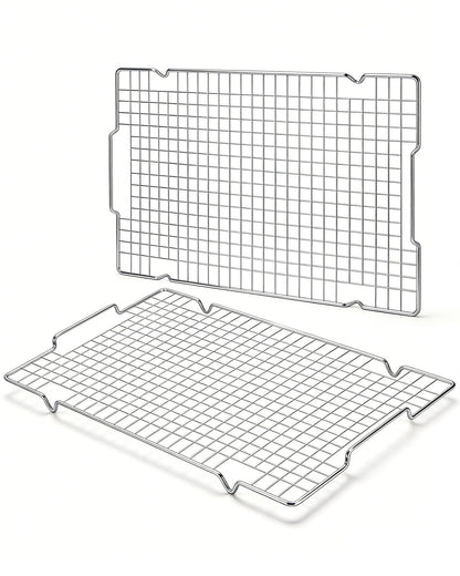 HULISEN 304 Stainless Steel Cooling Rack with Handles, 2-Pack, 16 x 10 Inch