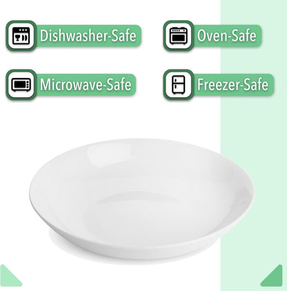 Brew To A Tea - Ceramic Porcelain Dipping Bowls, 3 Oz, Set of 12, White, Modern Style, Round Shape, Classic Theme, Oven Safe, Microwave & Dishwasher Safe