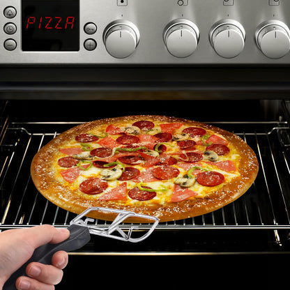 Ciieeo Oven Rack Puller Oven Clips 2 Pack Scald Resistant Tray Gripper Hot Plate Gripper Plate Clips with Coated Handles and Hanging Holes for Safe Tray Removal 7.83X2.36X1.57In