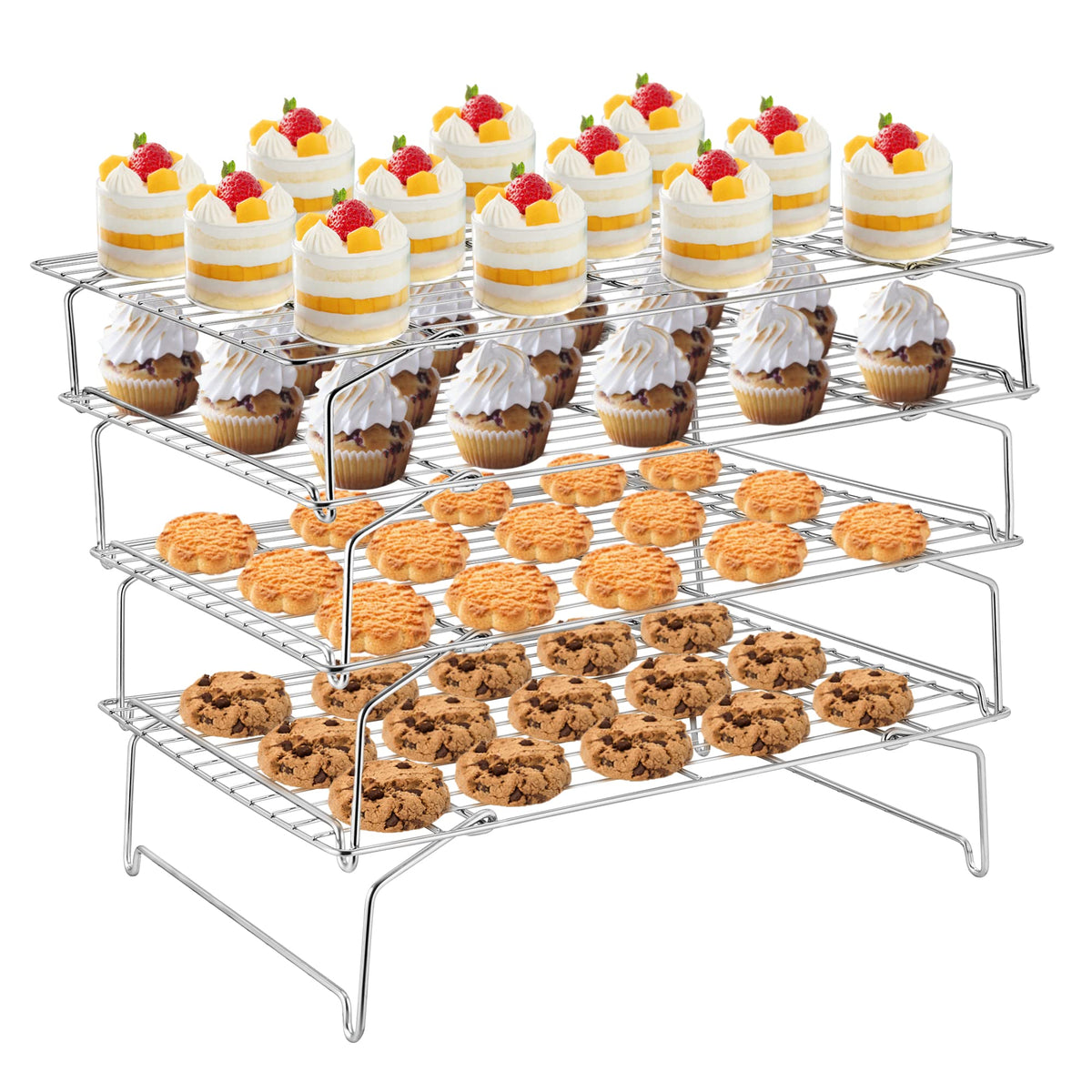 TeamFar Cooling Rack, 5-Tiers Stainless Steel Baking Cooling Wire Rack
