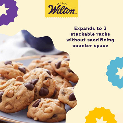 Wilton Excelle Elite 3-Tier Cooling Rack for Cookies, Cake and More - Cool Batches of Cookies, Cake Layers or Finger Foods, Black