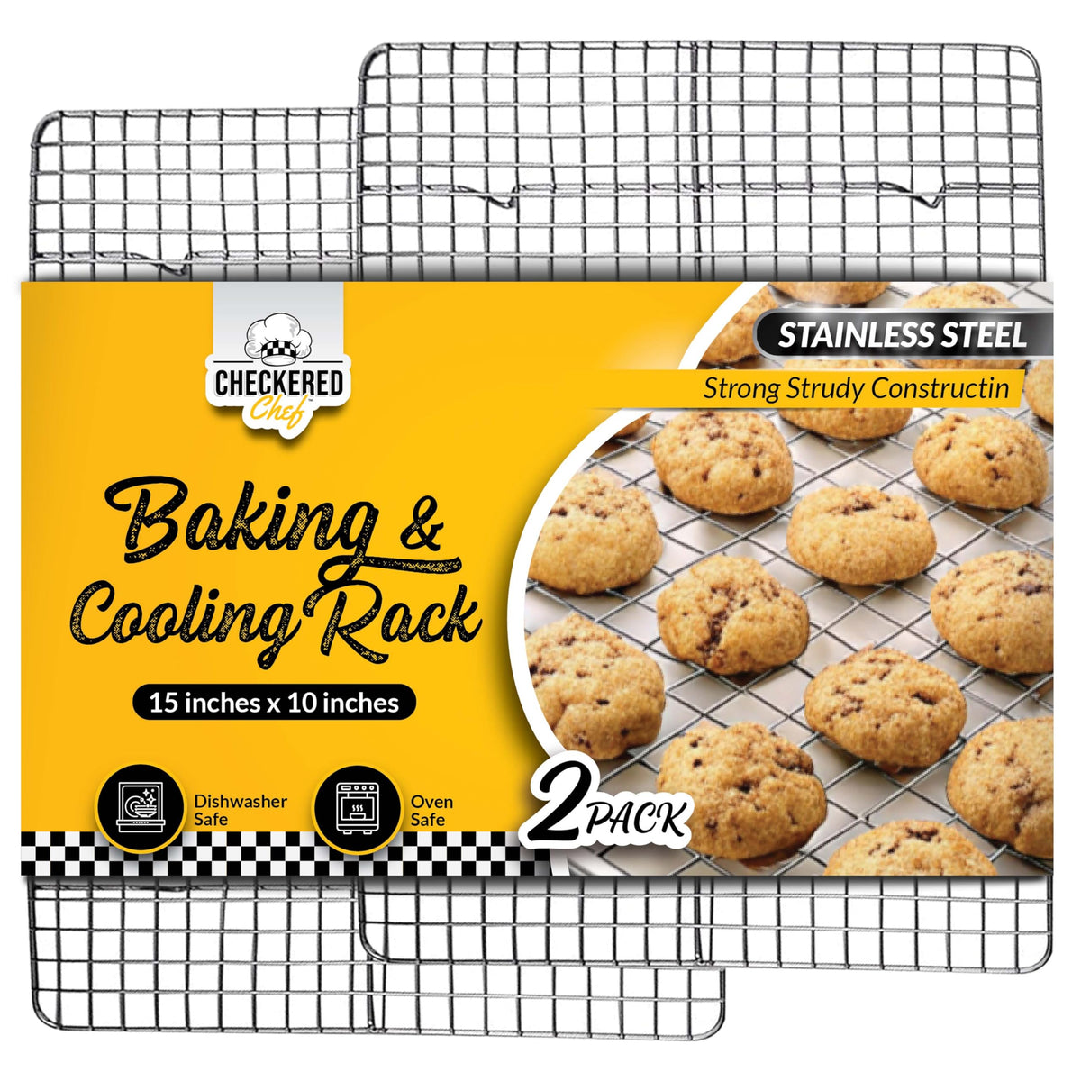 Checkered Chef Cooling Racks for Cooking and Baking - Cooling Wire Rack