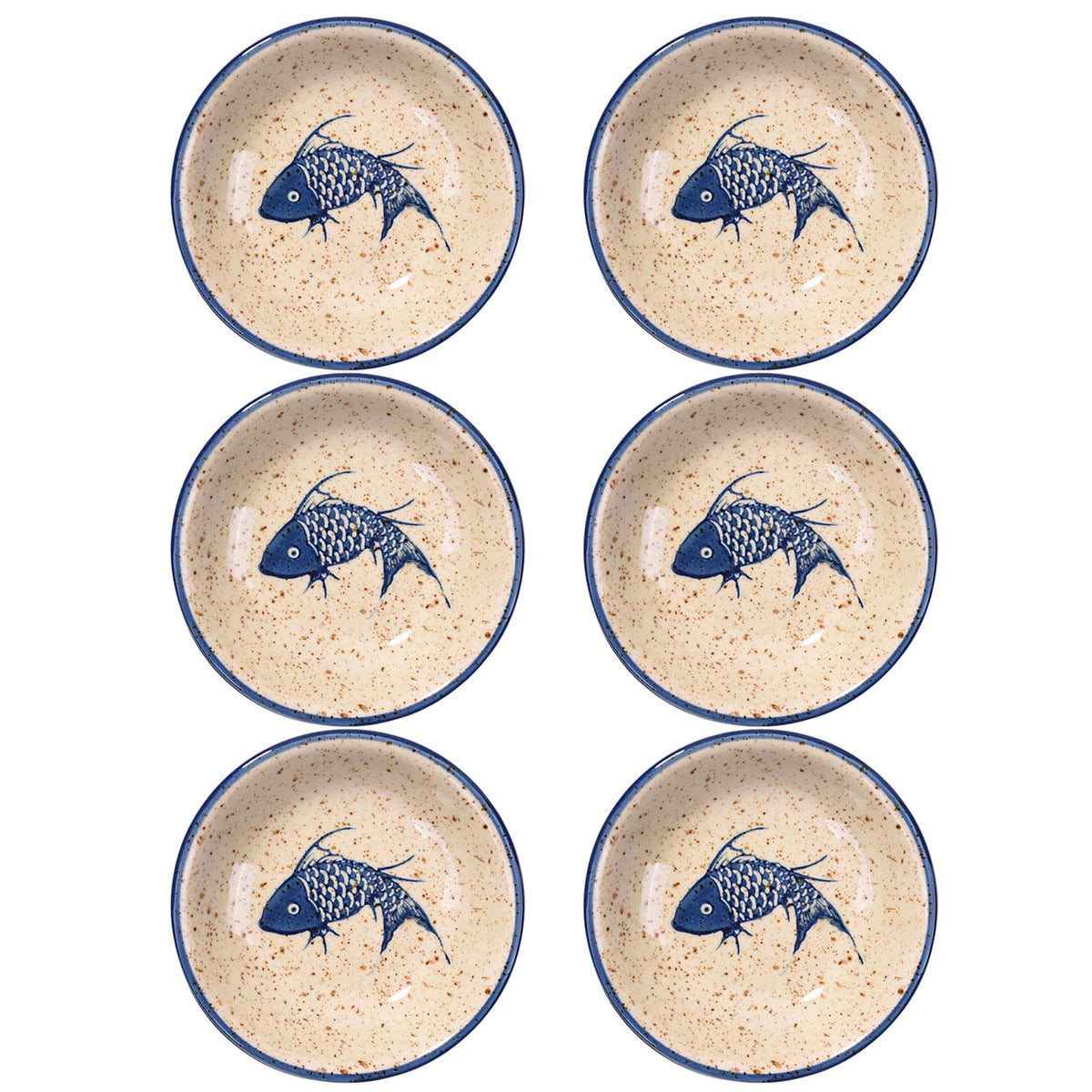 Japanese Ceramic Sauce Dish Set of 6, Sushi Dishes