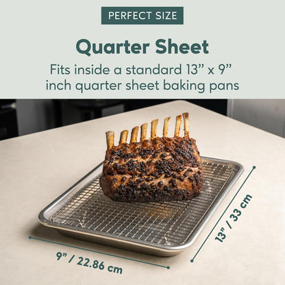 Ultra Cuisine 100% Stainless Steel Cooling and Baking Rack - 8.5 x 12-inch