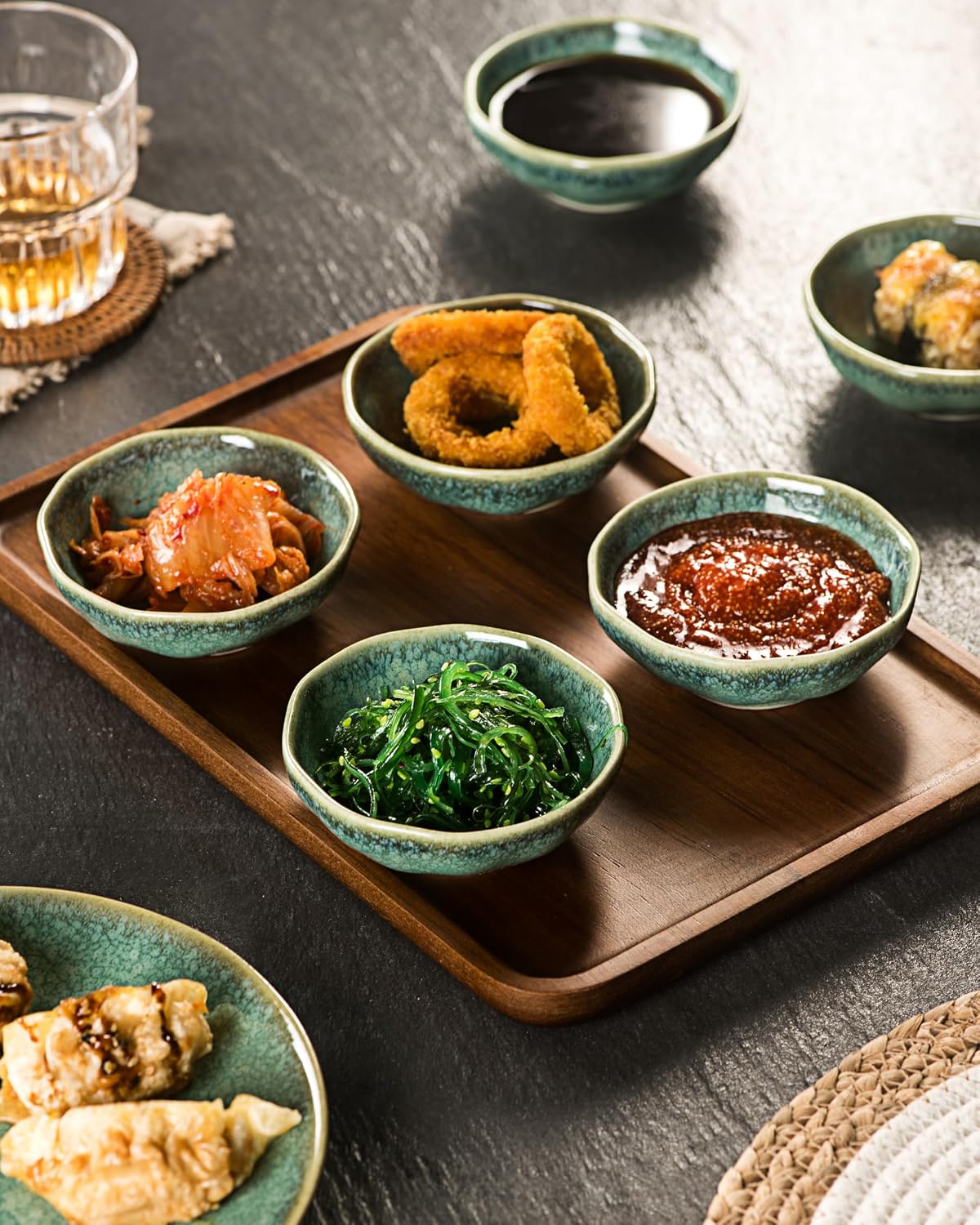 Dipping Bowls Set of 6, 3 oz Ceramic Soy Sauce & Condiment Dishes