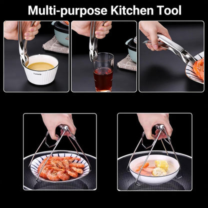 Hot Plate Gripper Plate Gripper Tongs for Kitchen Cooking