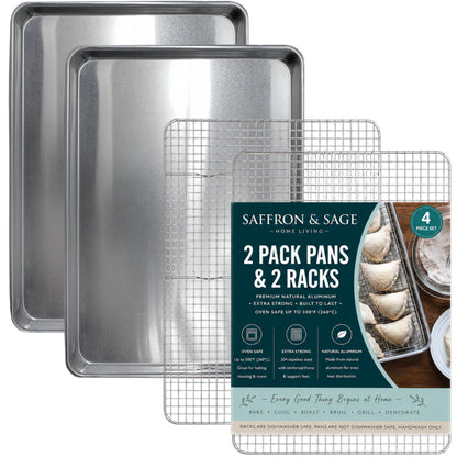Cookie Cooling Rack Pack of 2, Heavy Duty Stainless Steel Cooling Racks for Cooking and Baking, 11.8 x 16.8 x 1 Inch, Dishwasher Safe, Rust Resistant, Fits Half Sheet Pan