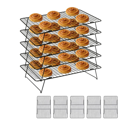 Cooling Rack 16"x10", 3-Tier Stackable & Collapsible Cooling Racks