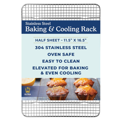 Ultra Cuisine Cooling & Baking Rack Set - 8.5'' x 12'' - Set of 2