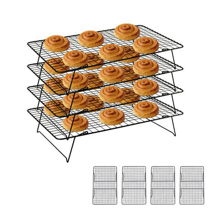 Cooling Rack 16"x10", 3-Tier Stackable & Collapsible Cooling Racks