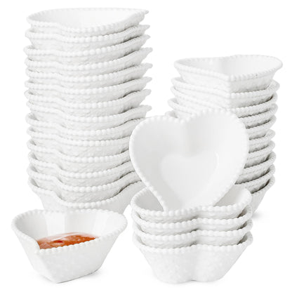 UIBFCWN 12 Pack Soy Sauce Dish 3inch Ceramic Dipping Bowls Bulk, 1.2 Oz White Dipping Sauce Bowls/Dishes, Small Dipping Sauce Cups for Sushi Ketchup Olive Oil Appetizer