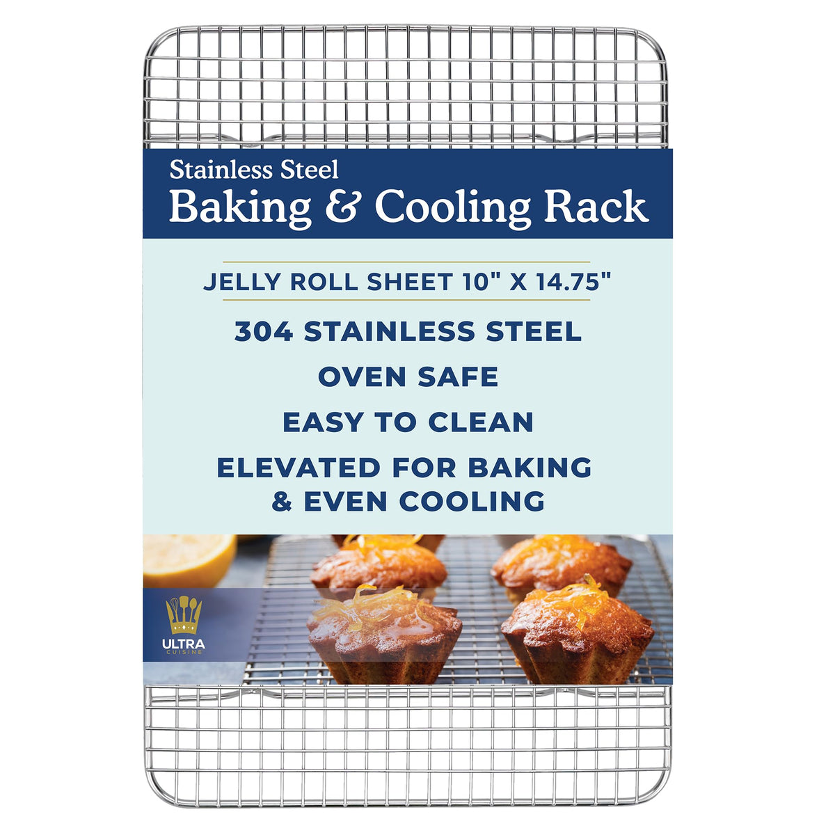 Ultra Cuisine Cooling and Baking Rack Set - Cooling Racks -11.5'' x16.5''