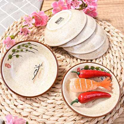 Japanese Ceramic Sauce Dish Set of 6, Sushi Dishes