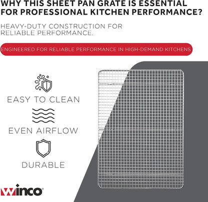 Winco Full Size Full-size Stainless Steel Sheet Pan Grate
