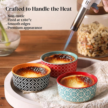 DOWAN Dipping Bowls with Lids, Ceramic Condiment Sauce Cups, 4 oz Dipping Sauce Bowls/Dishes for Charcuterie, Condiment, Tomato Sauce, Soy, BBQ and other Party Supplies, Kitchen Decor, Set of 6