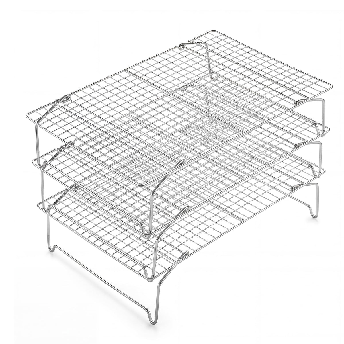 E-far Cooling Rack 15”x10”, 3-Tier Collapsible for Cooking and Baking