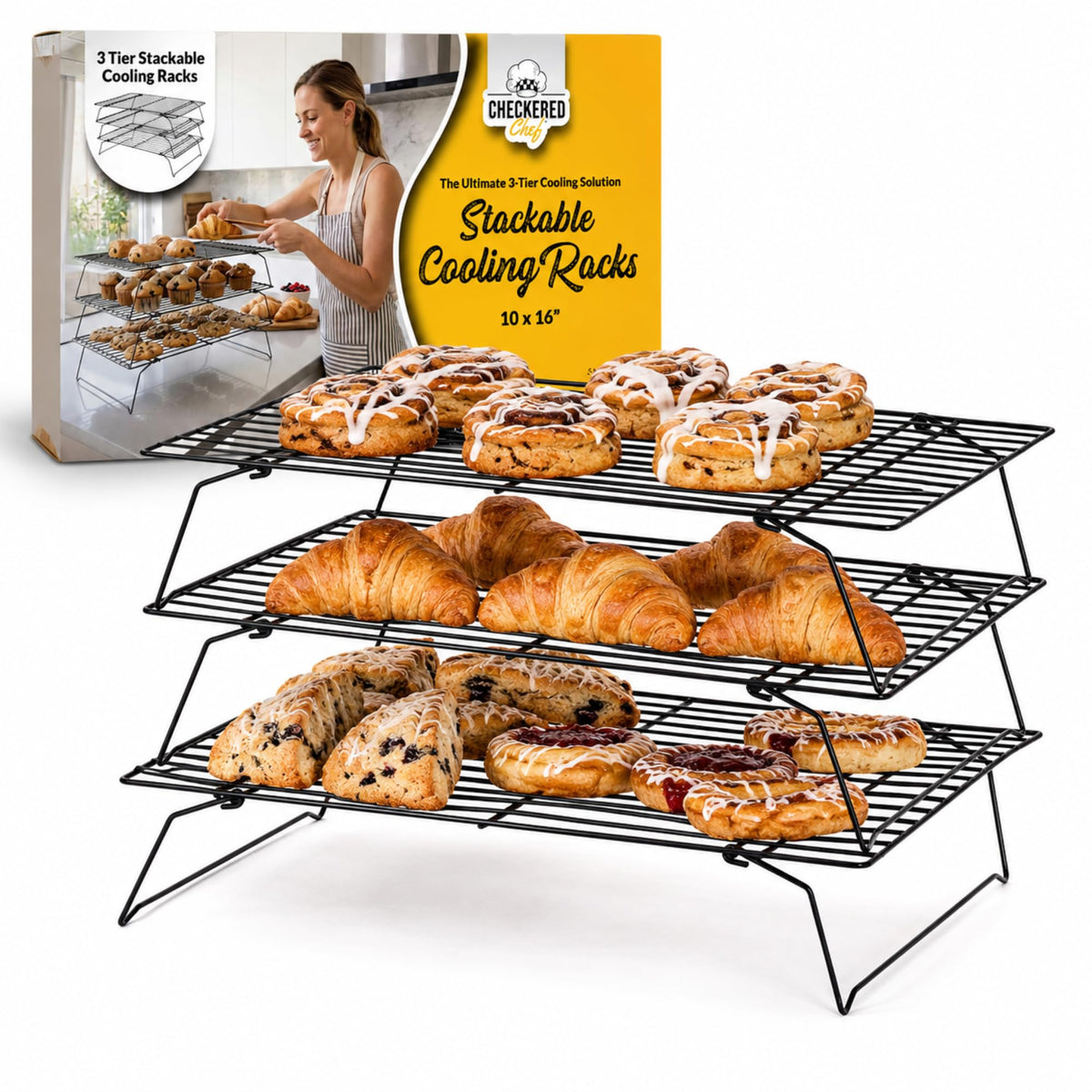 Checkered Chef Cooling Racks for Cooking and Baking - Cooling Wire Rack