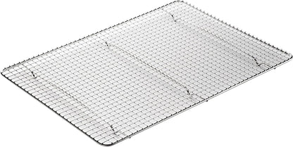 Winco 14" x 20" Silver/White 2/3 Size Wire Sheet Pan Grate