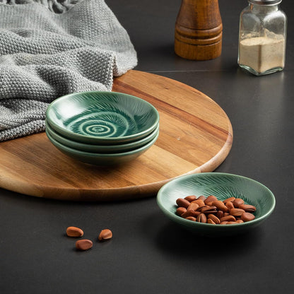 Ceramic Soy Sauce Dishes, 3.4 oz Dipping Bowls Set of 4
