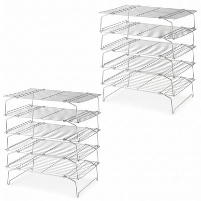 LIANYU Cooling Rack 15"x10", 3-Tier Stackable & Collapsible Cooling Racks