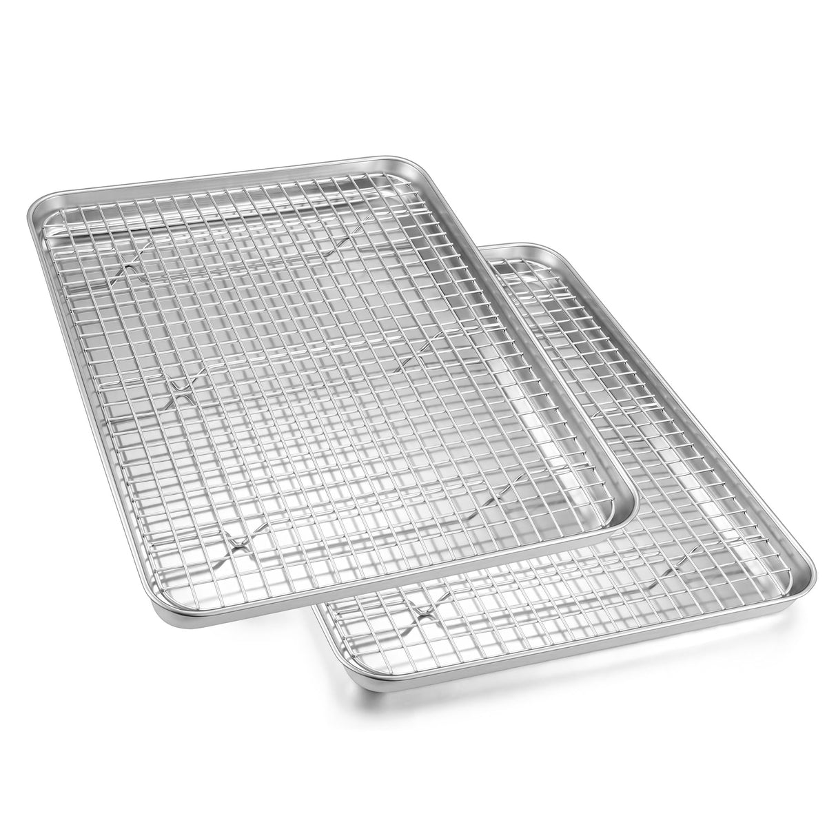 Homikit Baking Sheet with Wire Rack Set (1 Pan+1 Cooling Rack), 16" x 12"
