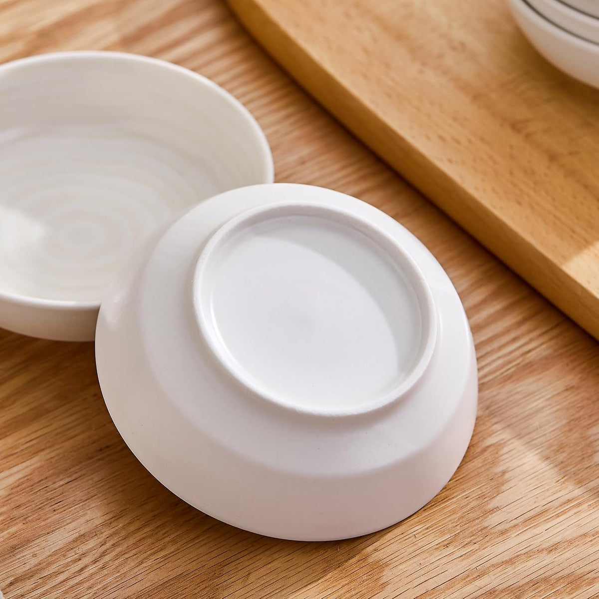 Dipping Bowls, Soy Sauce Dishes, 4 OZ Small Serving Bowls & Appetizer Plates Set of 6, Ceramic Ramekins for Sushi, Condiment, Ketchup, BBQ Party, 4 Inch