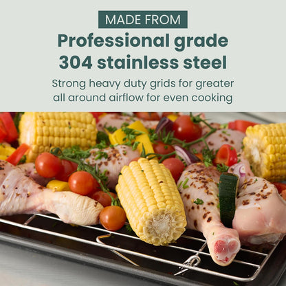 Ultra Cuisine Durable 3 Tiers Stackable, 16" x 10" Cooling Rack for Baking