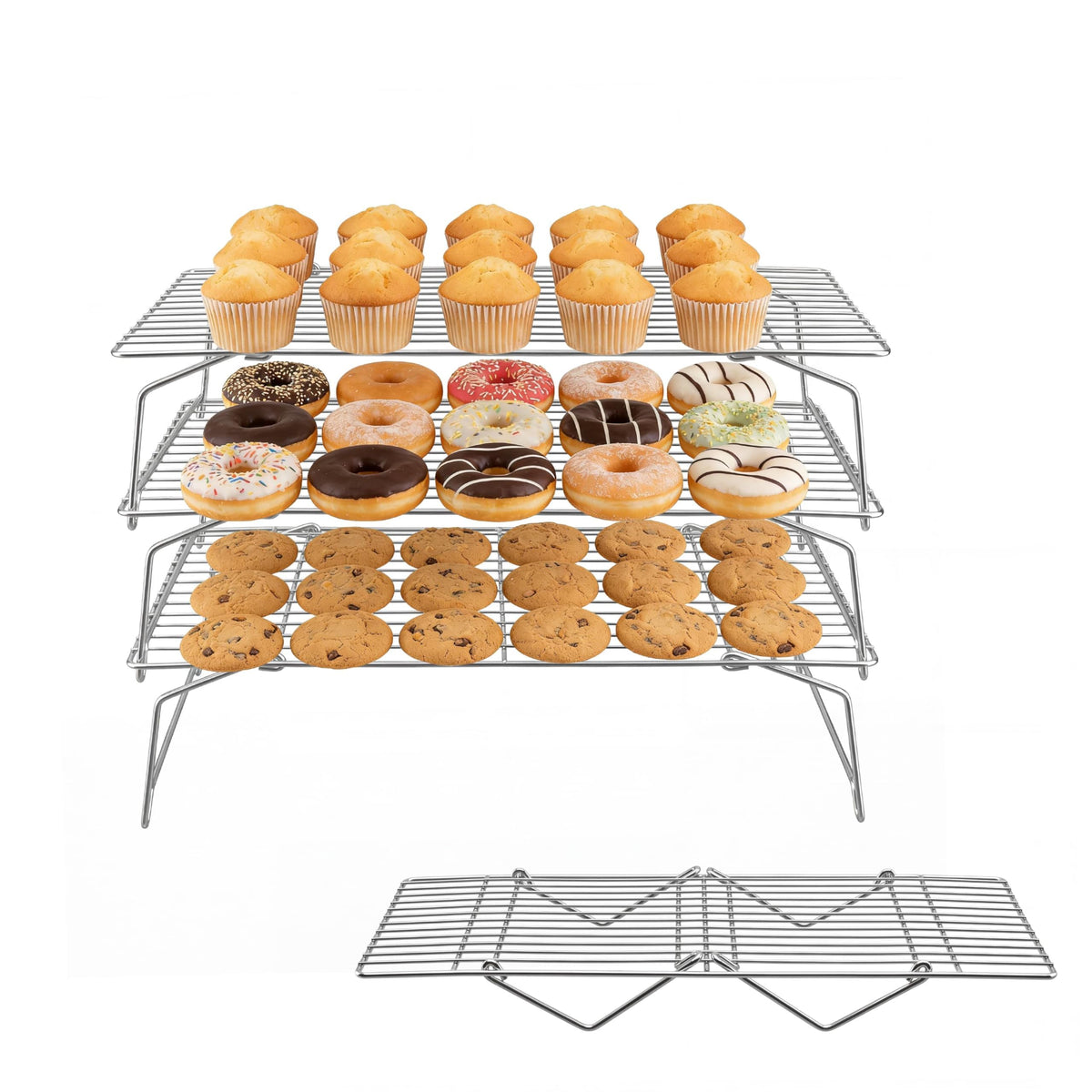 Herogo 5-Tier 15"x10" Stainless Steel Baking Cooling Rack