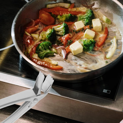 2pcs Stainless Steel Plate Tongs Dish Lifter Anti Scalding Bowl Clip