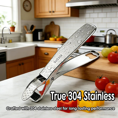 2 Pack Hot Plate Gripper Tongs - 304 Stainless Steel Anti-Scald - Multi-Purpose Bowl Holder Clip for Air Fryer, Instant Pot, Pizza Oven & Kitchen (Lifting & Pouring Accessories)