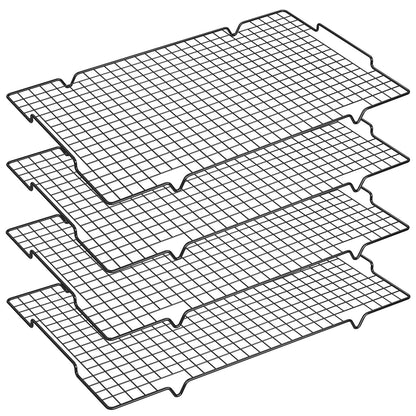 HULISEN 304 Stainless Steel Cooling Rack with Handles, 2-Pack, 16 x 10 Inch
