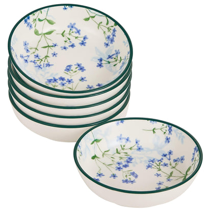 Dipping Bowls, Soy Sauce Dishes, 4 OZ Small Serving Bowls & Appetizer Plates Set of 6, Ceramic Ramekins for Sushi, Condiment, Ketchup, BBQ Party, 4 Inch