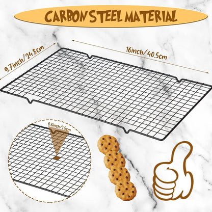 Harloon 6 Pieces Cooling Racks for Baking Wire Grid Set,16 x 9.8 Inch