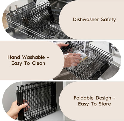 4 Tier Collapsible Cooling Rack for Cooking and Baking Rack Stackable