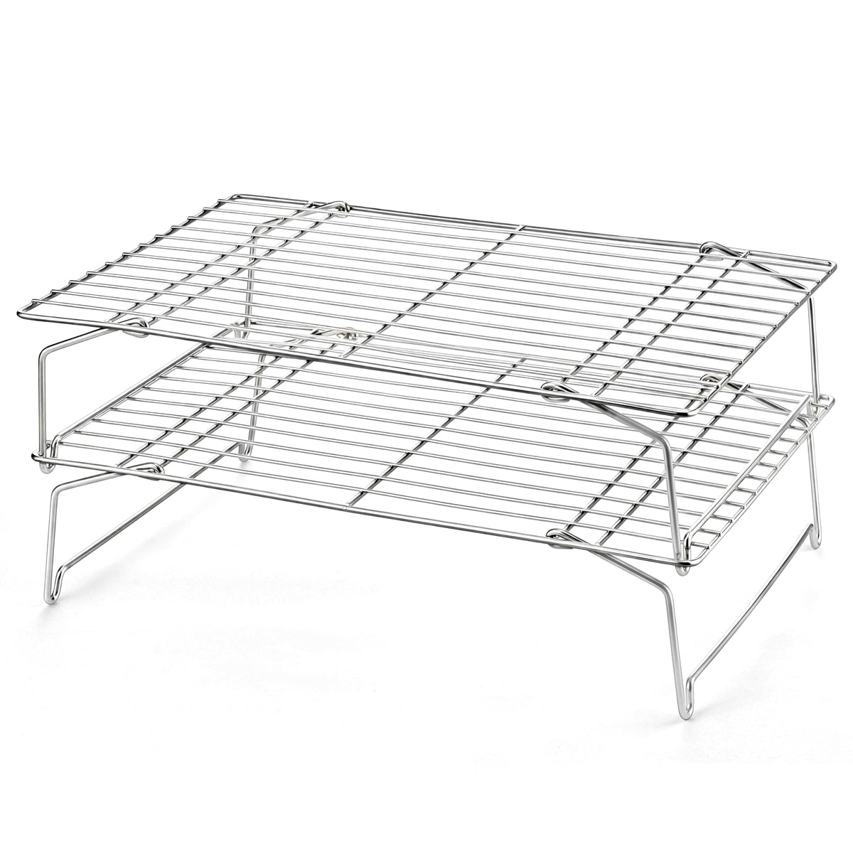 LIANYU Cooling Rack 15"x10", 5-Tier Stackable & Collapsible Cooling Racks