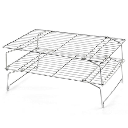 LIANYU Cooling Rack 15"x10", 5-Tier Stackable & Collapsible Cooling Racks