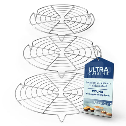 Ultra Cuisine 100% Stainless Steel Cooling and Baking Rack - 8.5 x 12-inch