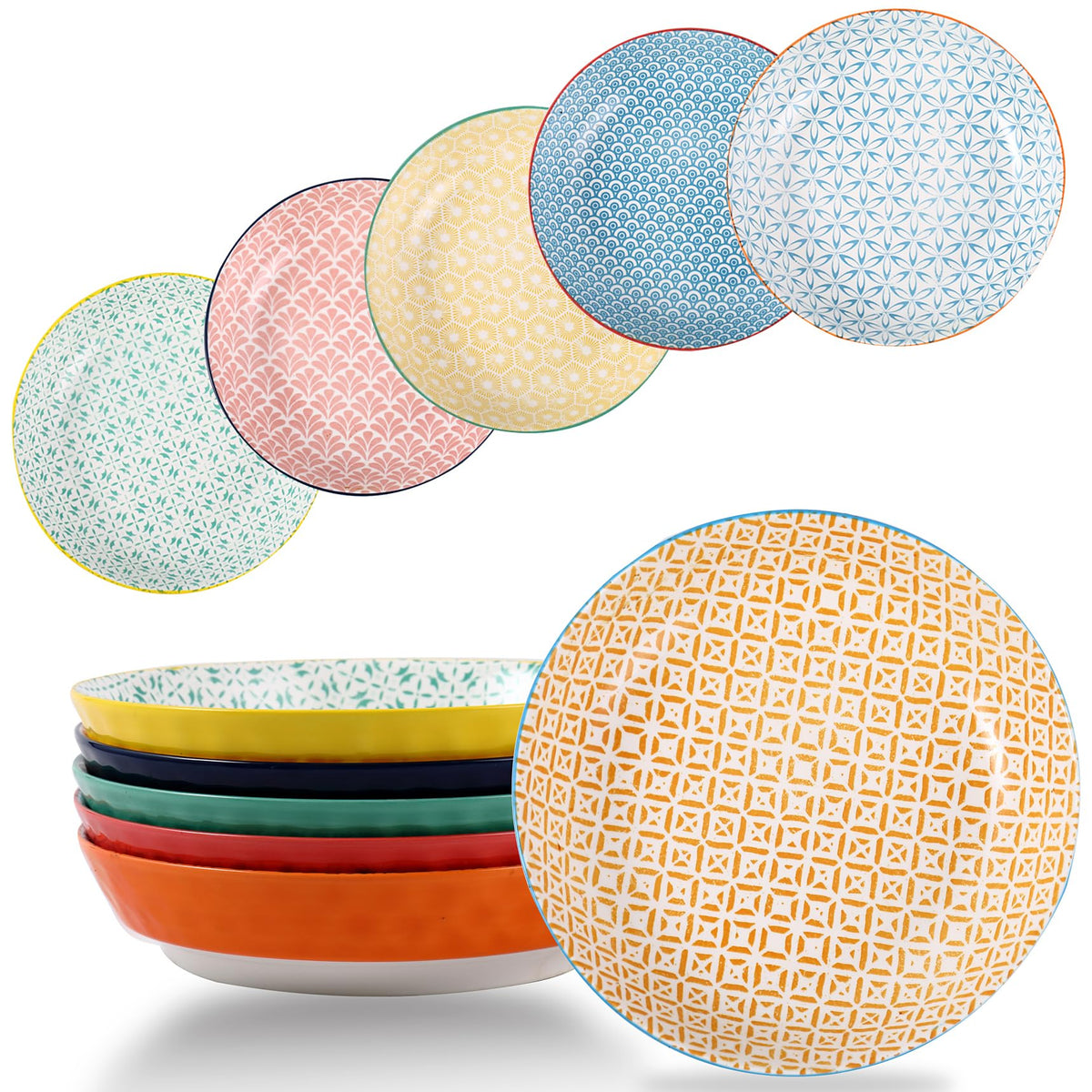 Ceramic Bowls, 10 Oz Small Bowl, Set of 8 Ice Cream Bowls, Dessert Bowl for Salsa, Rice, Sauce, Side Dishes, Snack, Condiment, 4.75 Inch-Microwave Dishwasher Safe