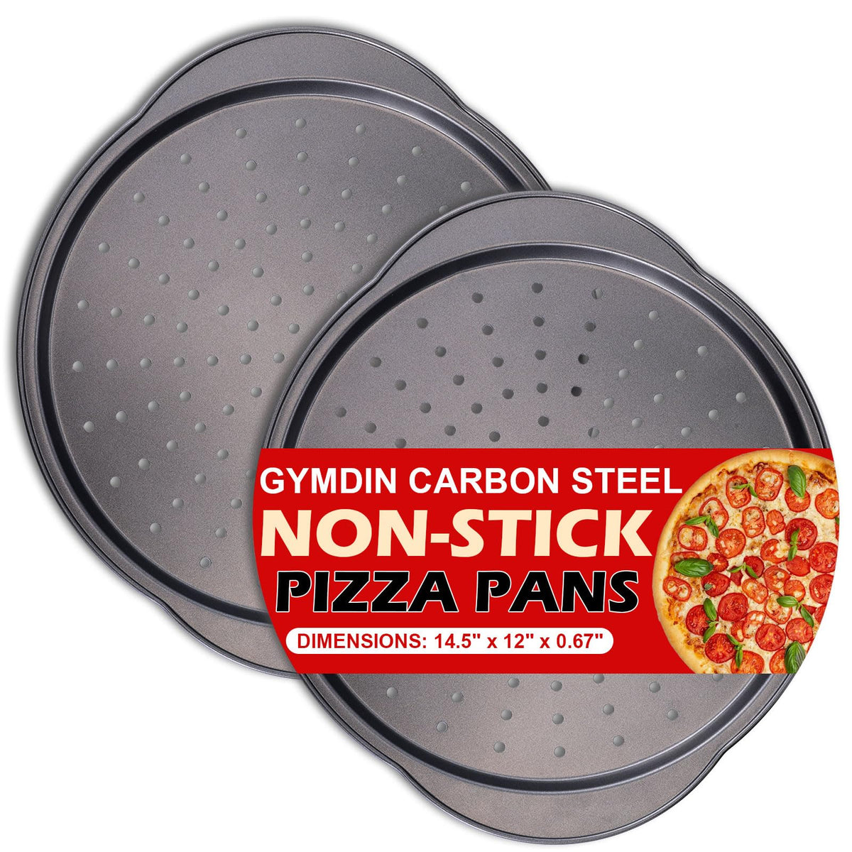 Baking Sheet with Cooling Racks - 17'' x 11" x 0.5" Carbon Steel Cookie Sheets for Baking [2 Sheets + 2 Racks], Nonstick Baking Pans, Perfect for Baking, Roasting, and More