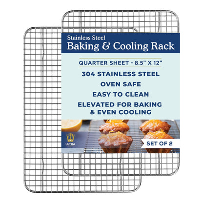 Ultra Cuisine Cooling and Baking Rack Set - Cooling Racks -11.5'' x16.5''