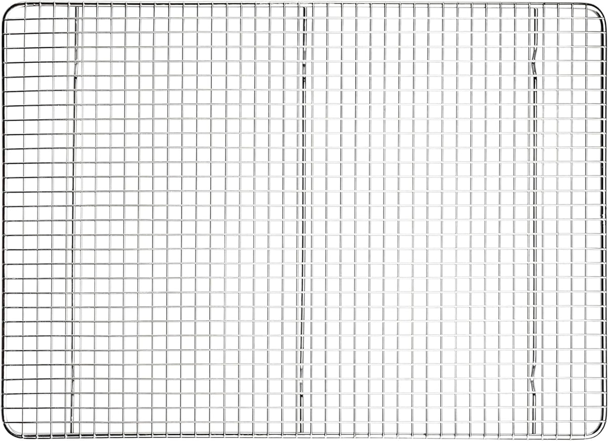 Winco 14" x 20" Silver/White 2/3 Size Wire Sheet Pan Grate