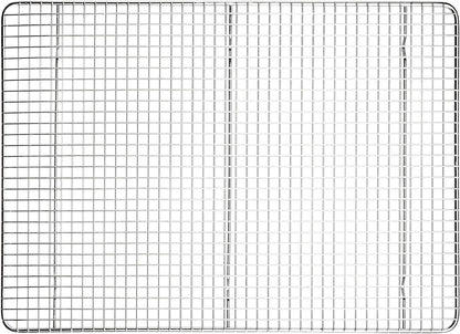 Winco 14" x 20" Silver/White 2/3 Size Wire Sheet Pan Grate